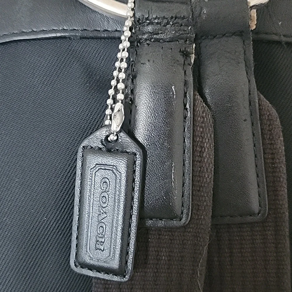 Coach Black Nylon Leather Mercer Backpack